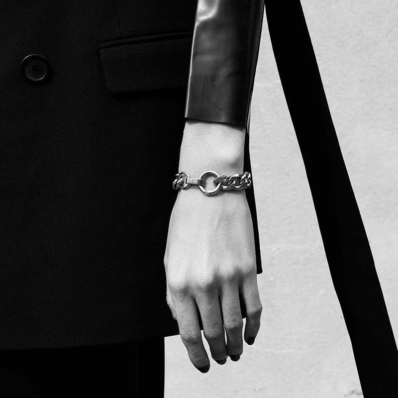 Silver Curb Chain Bracelet | Curb Chain Bracelet |Maŕa Peralta Studio