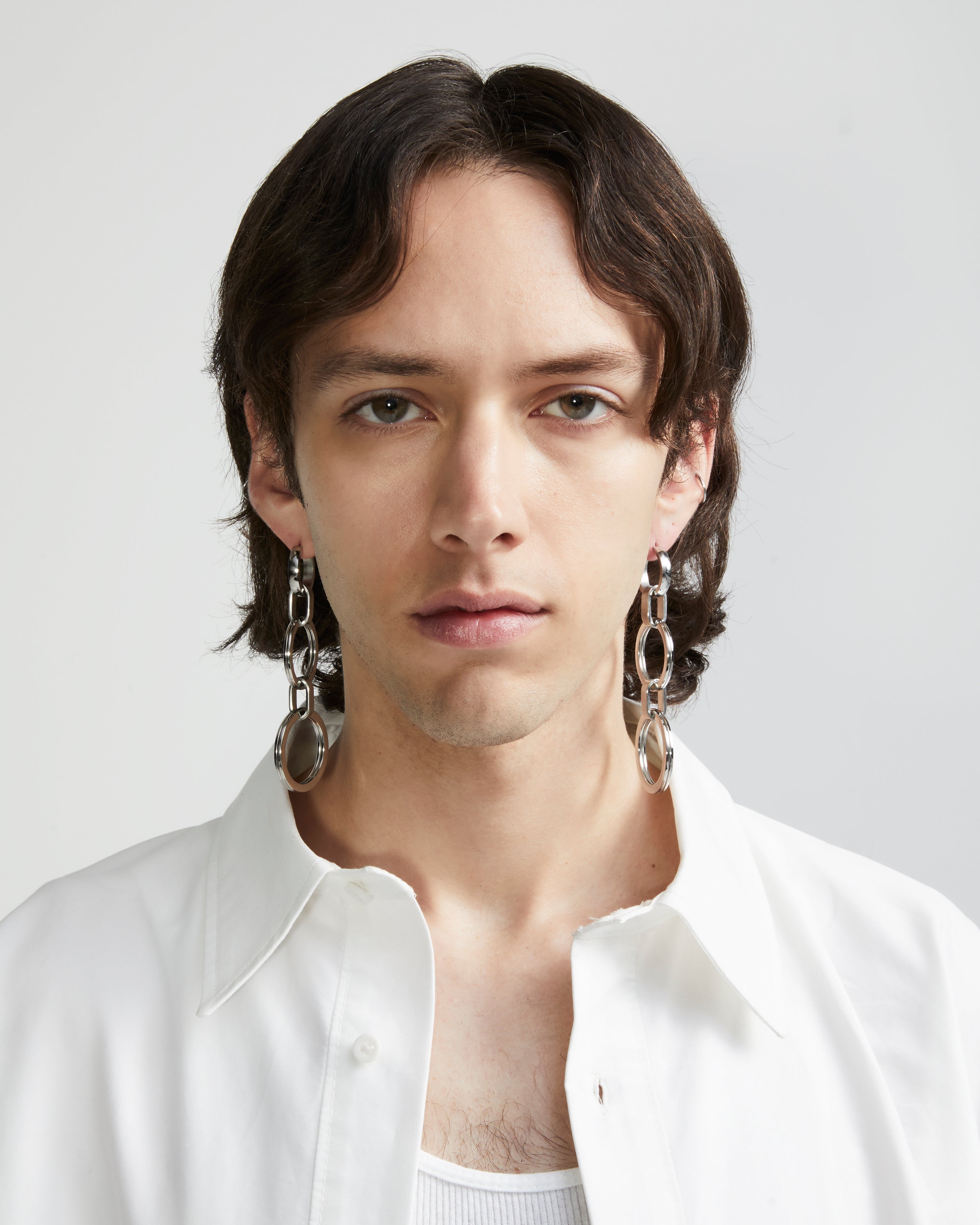 Silver Overlay Hoop Earring |Hoop Earrings Choker|Maŕa Peralta Studio