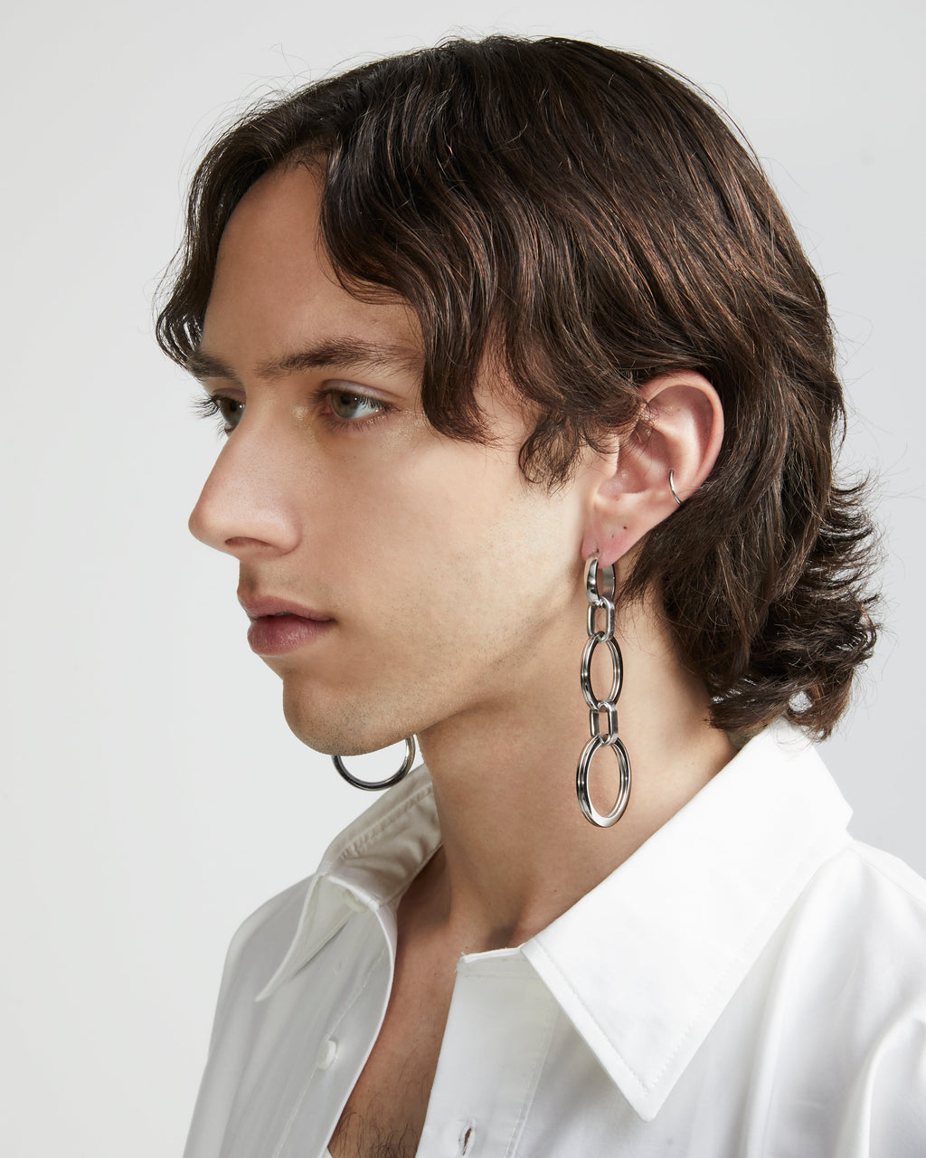 Silver Overlay Hoop Earring |Hoop Earrings Choker|Maŕa Peralta Studio