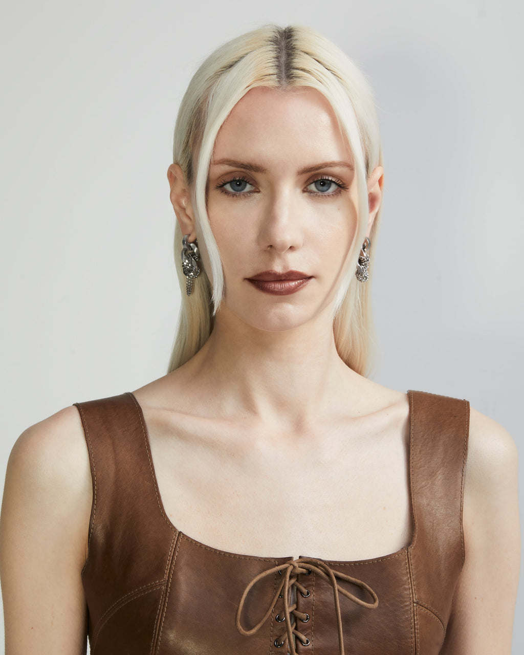 Silver Curb Earring | Curb Chain Earring | Maŕa Peralta Studio