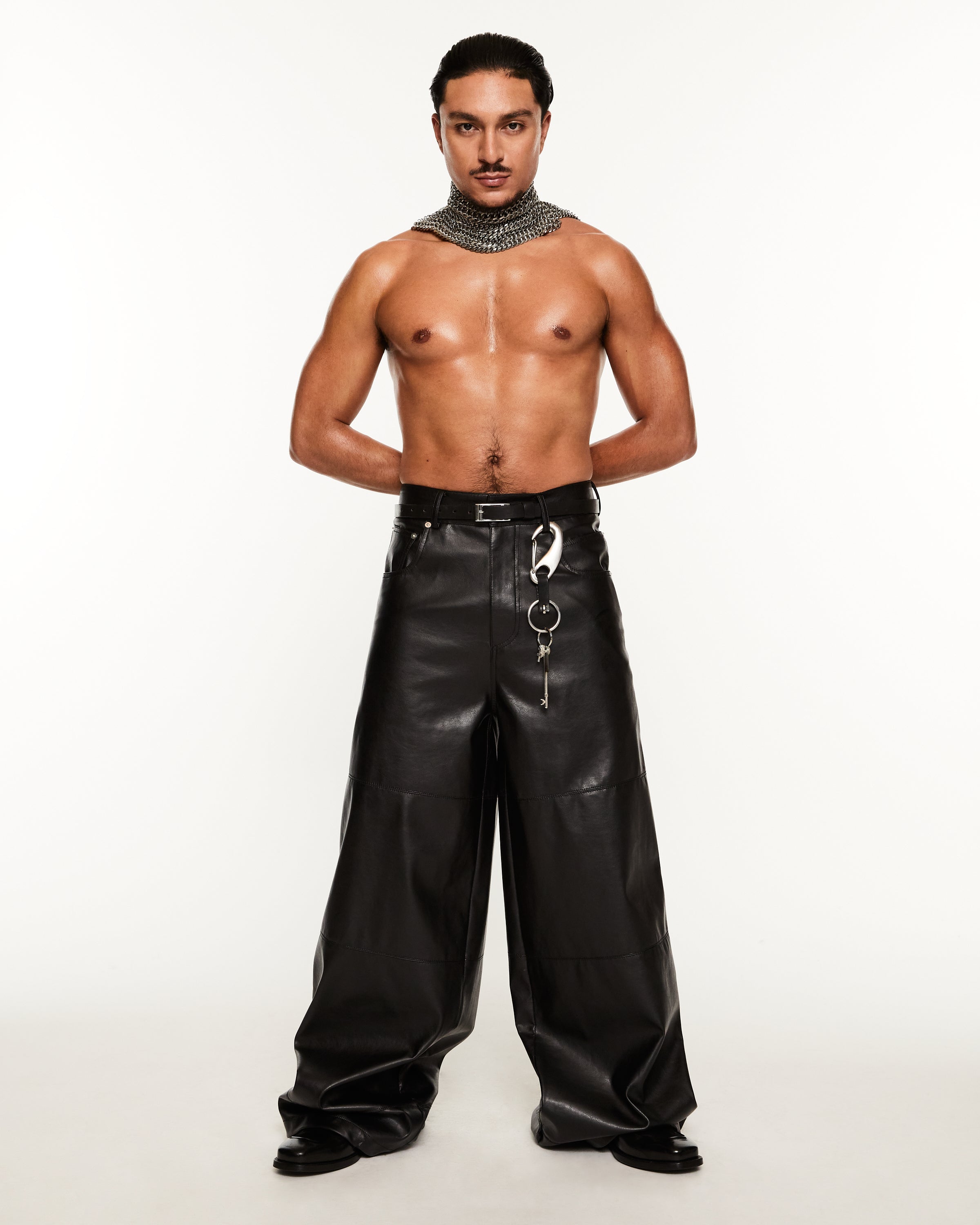 Utility Keychain With Leather Loop