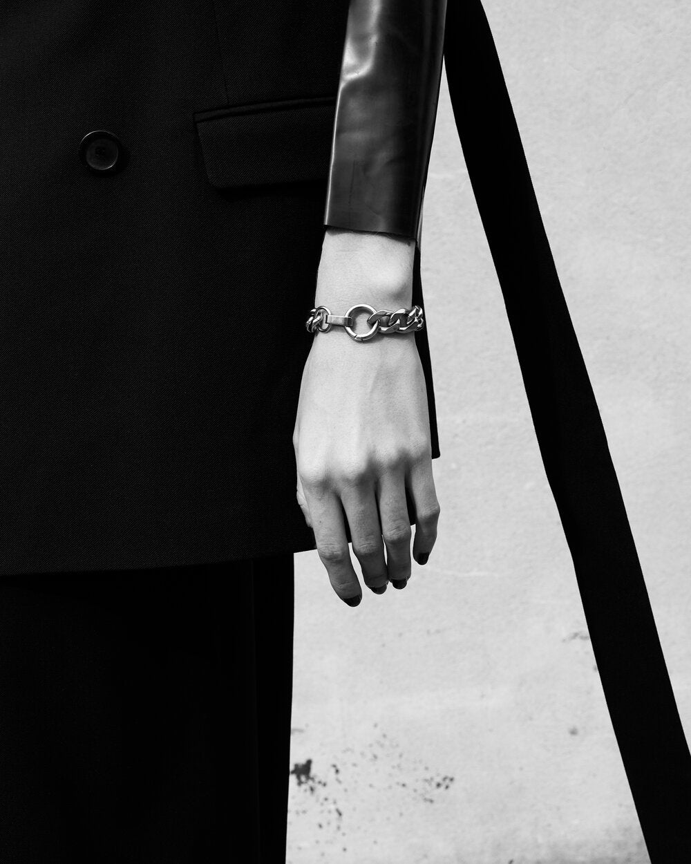 Silver Curb Chain Bracelet | Curb Chain Bracelet |Maŕa Peralta Studio