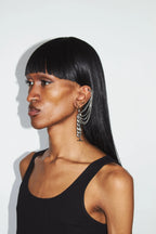 Curb Chain Earring with Ear Cuff - LAGREV