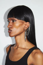 Curb Chain Earring with Ear Cuff - LAGREV