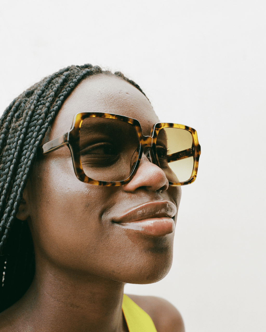 CHERRY Bio-Acetate Square Frame Sunglasses for Men & Women | Honey Speckle (Havana) | Sunnies Collection | OLLU