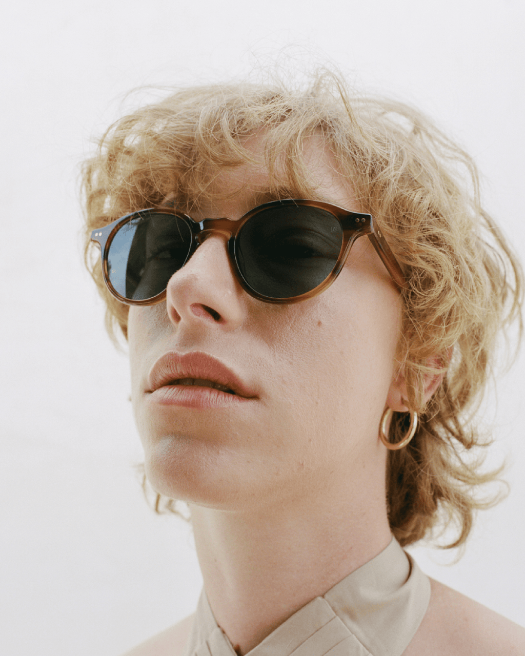 KIWI Bio-Acetate Round Frame Sunglasses for Men & Women | Black | Sunnies Collection | OLLU