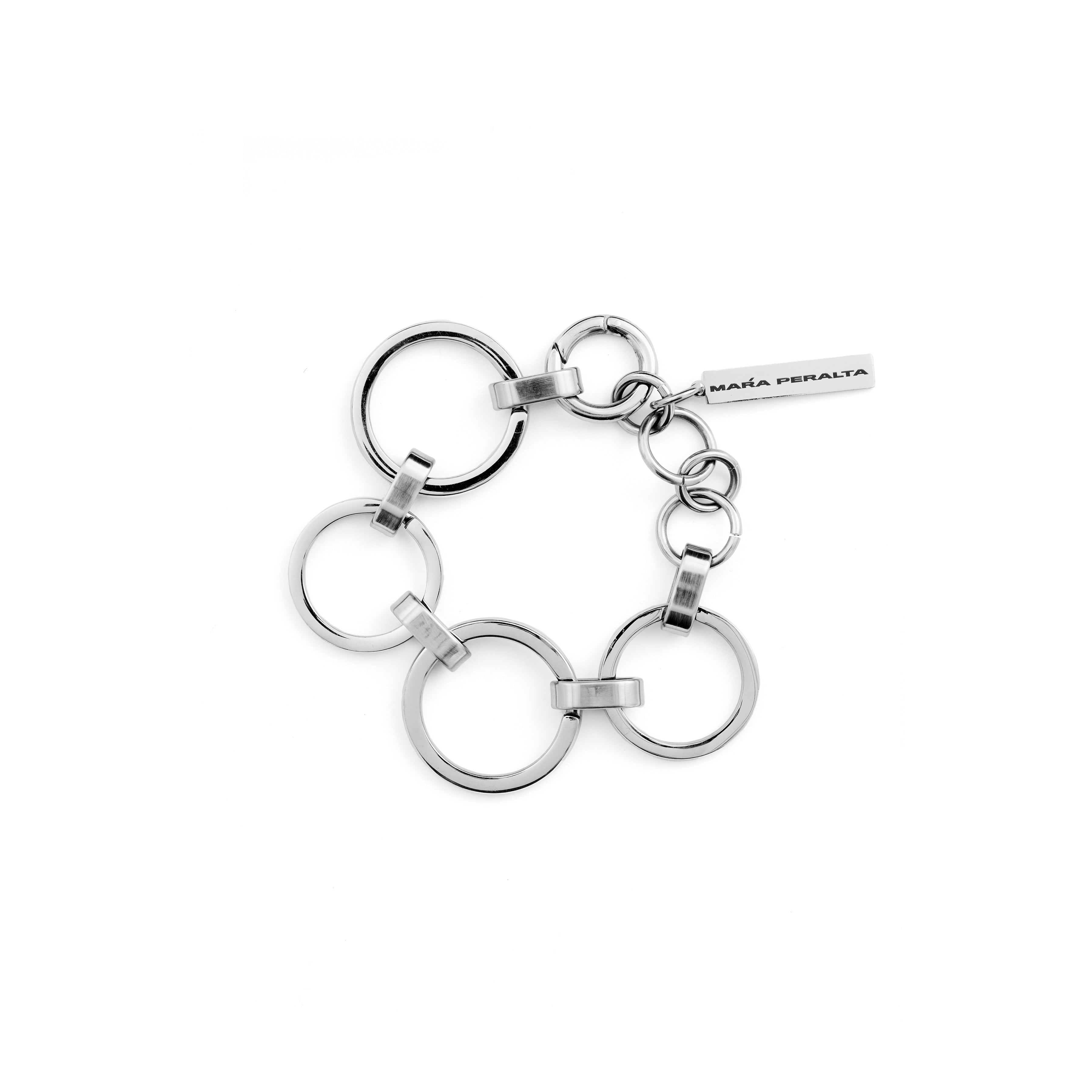 Split Key Ring Bracelet | Gauged Link Bracelet | Maŕa Peralta Studio