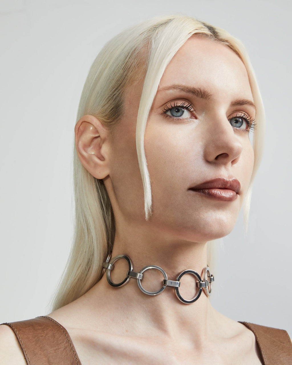 Circle Choker Necklace | Open Round Circle Choker|Maŕa Peralta Studio