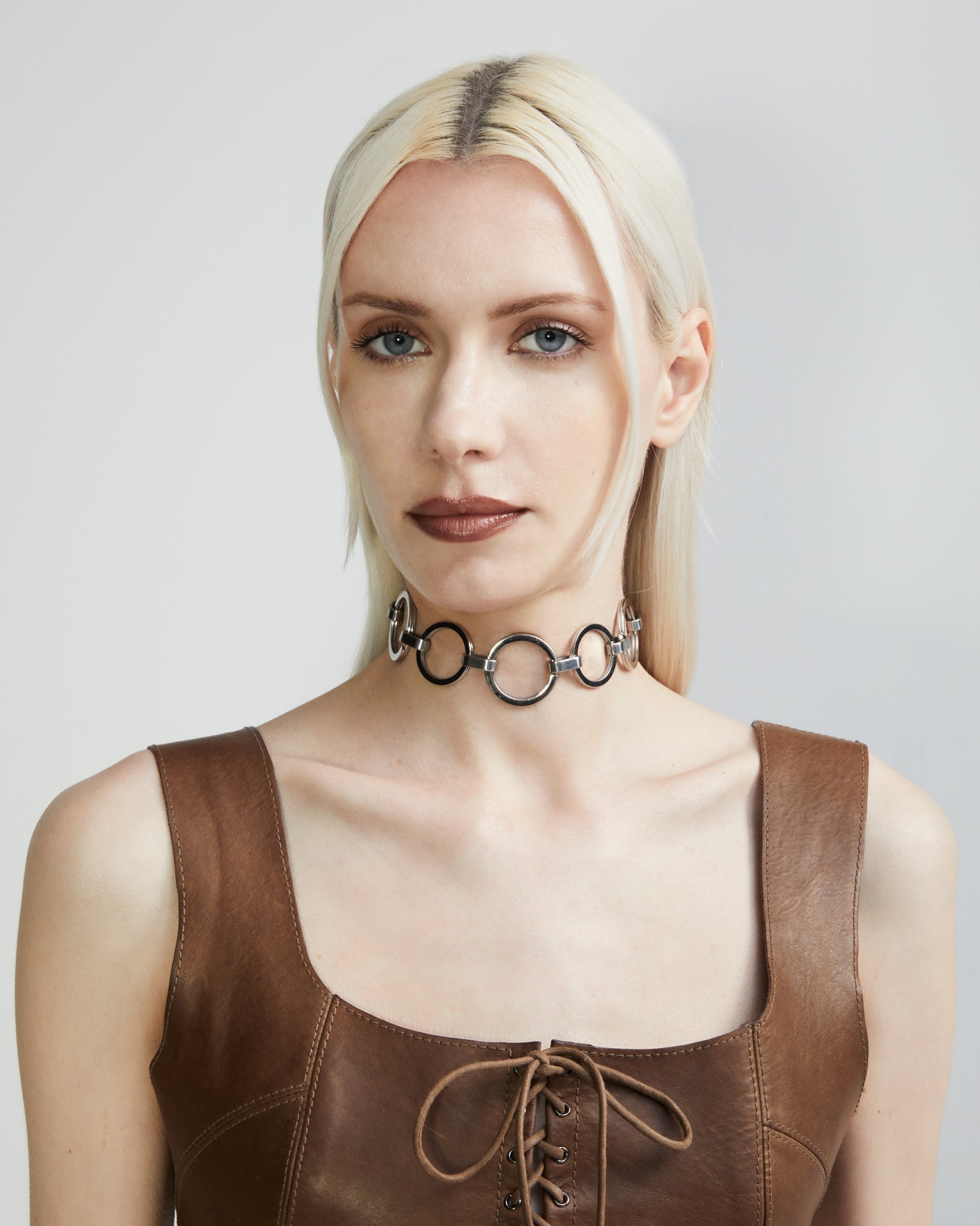 Circle Choker Necklace | Open Round Circle Choker|Maŕa Peralta Studio